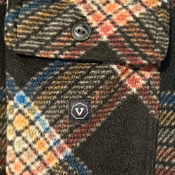 Vissla Eco-Zy Polar Flannel Large Fits Small Multicolor Plaid Sustainable - Picture 4 of 16